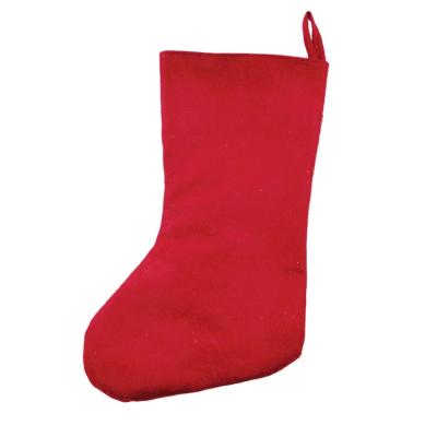 China Handmade Wholesale Custom Fleece Red Christmas Stocking Socks Gifts Christmas Decoration for sale