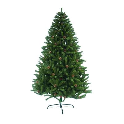 China Frie Christmas Fireproof Decoration Supplies Green Thin Artificial Led Christmas Tree for sale