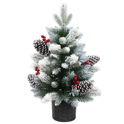 China Frie Staggering For Outdoor Christmas Tree PVC Cheap Artificial Christmas Tree Ornaments Fireproof Mini Desktop PE Decorative Christmas Tree for sale