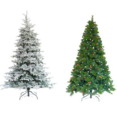 China High Quality Custom Christmas Decoration PVC Snowfall Artificial Christmas Tree Hinged Christmas Tree Decorations for sale