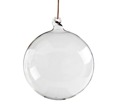 China Plastic / Glass / By Your Condition White Christmas Ball Ornaments Large Transparent Glass Christmas Balls Round Decorations for sale