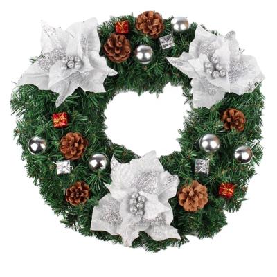 China Christmas Decoration for Wedding Handmade Door Hanging Christmas Home Outdoor Garland Decoration Christmas Wreath de Navidad de décor for sale