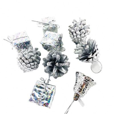 China Plastic / Glass / Per Your Condition New Product Silver Plastic Christmas Tree Ornaments Baubles Set Holiday Christmas Decoration for sale