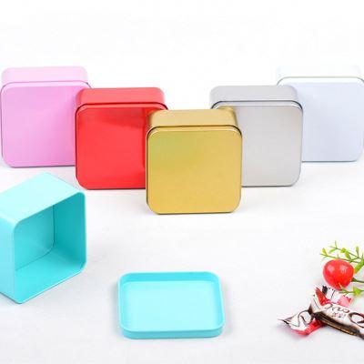 China Recyclable Tin Box Square Box Candy Box Wedding Color Can Color Small Candy Tin Cans for sale