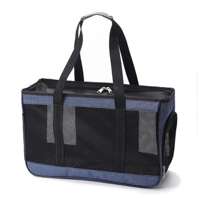 China Outdoor Cute Dog Cat Luxury Tote Net Handbag Summer Breathable Travel Pet Carrier Handle Shoulder Bag for sale