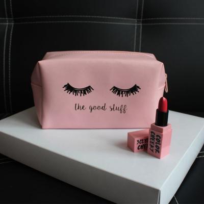 China Fashion Square Cute Lady Toiletries Pouch With Zipper Customized Private Label Make Up Kit Professional For Smile Clutch Bag Make up for sale