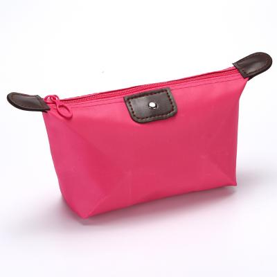 China Fashion Korean Style Wholesale Cute Candy Color Dumpling Folding Makeup Bag for sale