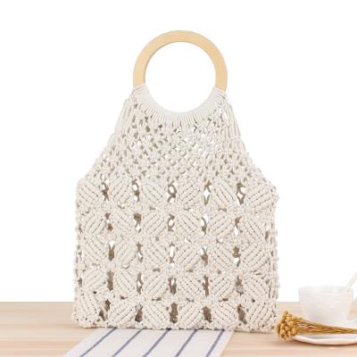 China Fashion Wholesale Solid Weave Woman Handbags Fashion Shopping Straw Beach Tote Shoulder Bag for sale