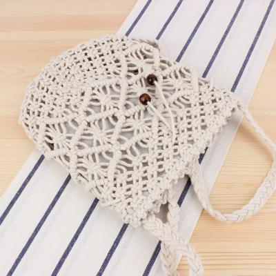 China Large Multifunctional Summer Hand - Woven Cotton Cross - Body Handbags Straw Woman Beach Hollow Out Shopping Shoulder Bag for sale