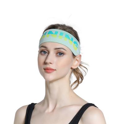 China New Products High Elasticity Letter Letter Sweatband Sweatproof Wide Side Elasticity Sports Yoga Gym Fitness Breathable Wholesale Sports Adjustable for sale