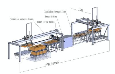 China 6m Short Cycle Lamination Hot Press Laminating  160 Sheets Hour for sale