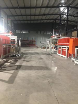 China 15KW Short Cycle Hot Press Laminating Line For Furniture Board 1200 ton for sale