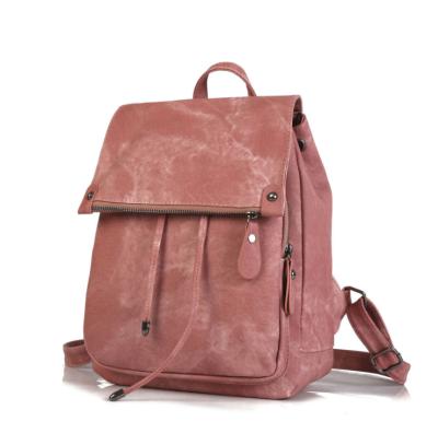 China Newest Design PU Backpack Lady College Knapsack Lady Leather Shoulder Bag Waterproof for sale