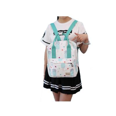 China Korean Printed Waterproof Soft Canvas Backpack Girl College Style Backpack Students Backpack For Teens for sale