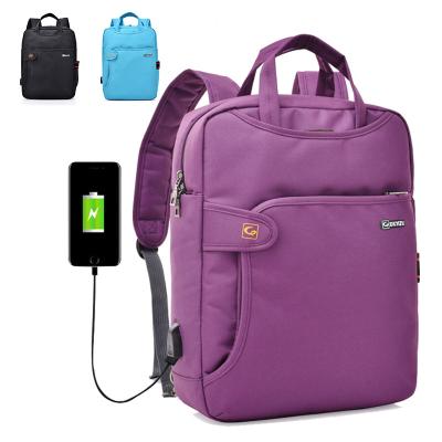 China Multifunctional Laptop Bag Polyester Women Backpack Laptop Bag With USB Port for sale