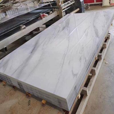 China New Modern Tiles High Glossy Waterproof SPC PVC Wall Panel for sale