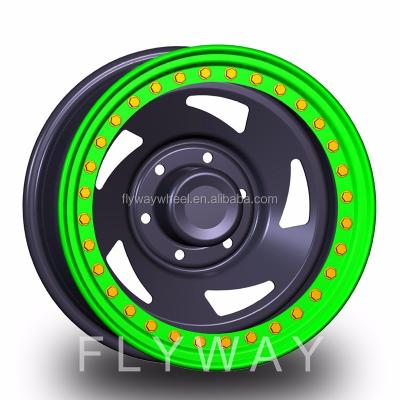 China Genuine Steel Beadlock Wheel Flyway FX012 1680 1610 1580 1510 1790 Size Offroad Steel Beadlock Wheel PCD120 114.3 139.7 150 for sale