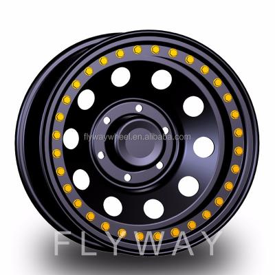 China 4x4 Steel Beadlock Wheel Flyway FX009 Steel Beadlock Negative Offset 4X4 Wheel 5H150 6H139.7 5H127 Offroad Wheel for sale