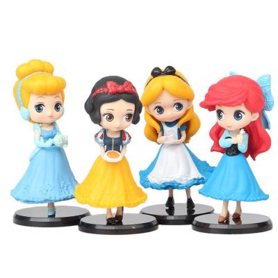 China Custom Princess Action Figures Toy Cinderella Aurora Belle Figurine Movie Disne Cartoon Toy With PVC OEM 3d Cartoon Cinderella Anime for sale