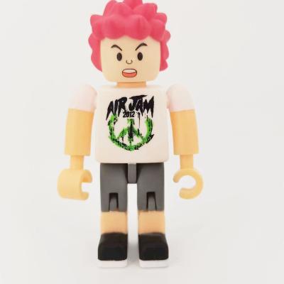 China Christmas boy cartoon toy OEM ABS stock number guitar red haired vivid collectable art custom model beautiful gift for sale