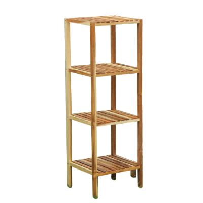 China Multifunctional Sustainable Bathroom Bamboo Shelf Storage Organizer for sale