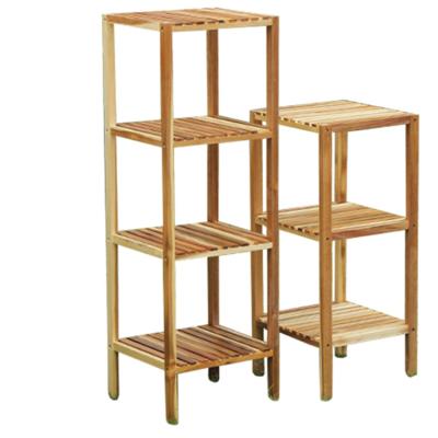 China 3 Tiers Flower Storage Display Stand Shelf Customizable Bamboo Plant Stand Shelf for sale