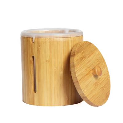 China Viable Simple Design Around Bamboo Kitchen Shop Food Containers for sale