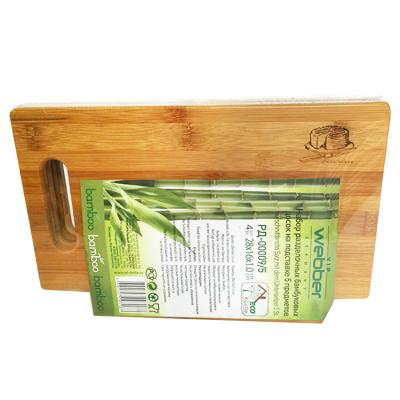 China Viable Eco-Friendly Large Multi-Function Bamboo Cutting Board With Knife Holder Stand End Grain Chopping Board for sale