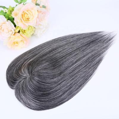 China Silk Base 100% Unprocessed European Virgin Remy Hairpiece Silk Top Wholesale Straight Hair Wefted Back Hair Topper for sale