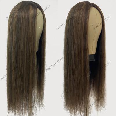 China Dimensional Brown European Kosher Wig Hair Wave Superior Jewish Kosher Wigs European Remy Silky Straight Wig for sale