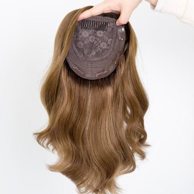 China Hot selling natural wave hair toppers hairpiece woman silk top wefted back hair topper for sale