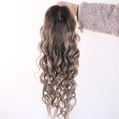 China Hot Sale Silky Straight Wave Ombre Balayage Hair Wigs Full Lace Wig For White Women European Remy Hair Wigs 130% Density for sale