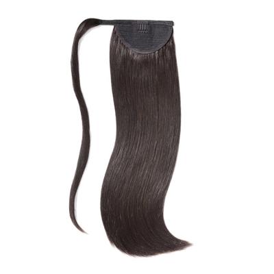 China 10inch to 26inch cuticle straight virgin hair wholesale vendors lined virgin brazilian human clip in ponytail hair extension for sale