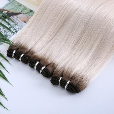 China Directly Wholesale 100% Human Hair Unprocessed Double Virgin European Remy Human Hair 12A Cuticle Aligned Hair Wefts Extensions for sale