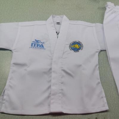 China High quality polyester/cotton OEM TKD dobok wear suits dobok Taekwondo martial arts wear ITF TEAKWONDO UNIFORM for sale