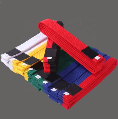 China Colorful Polyester / Cotton Best Seller Kids Taekwondo Belts For Training And Competition for sale