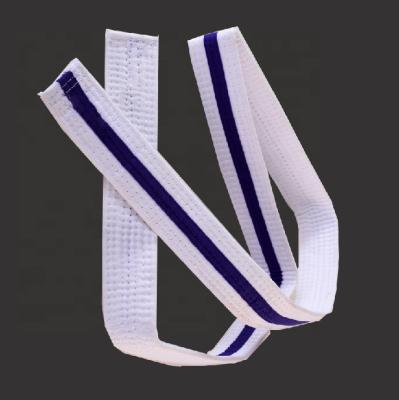 China Colorful Polyester / Cotton Best Seller Kids Taekwondo Belts With Stripe For Training And Competition for sale