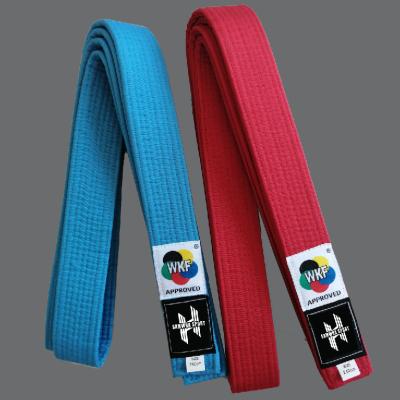 China 100% COTTON 2021 high quality 100% cotton martial arts belt blue red karate belt for sale for sale