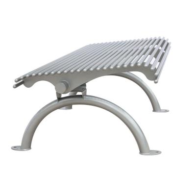 China Modern Outdoor Garden Steel Backless Tubular Bench For Public Park for sale