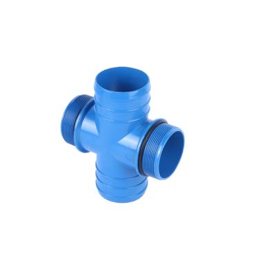 China China Agricultural Flange Irrigation Plastic Conduit Elbow Fittings 4-Way Hose Sprinkler Fitting With Two Valve For Irrigation for sale