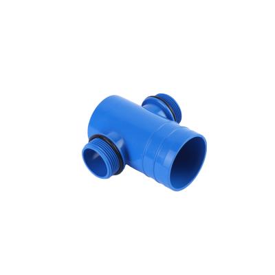 China China Agricultural Black Irrigation Garden Plastic Metal Sprinklers Sprinkler Fittings Three Way Hose Pipes With Two Valves For Irrigation M40 for sale