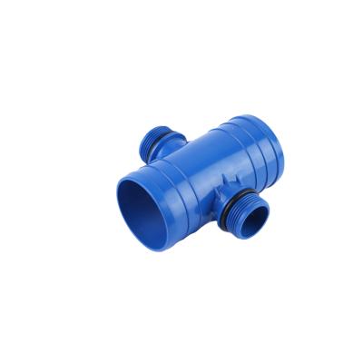 China Irrigation Factory Wholesale Price PVC Farm Pump 4-Way Agricultural Plastic Hose Fitting With Two Valve For Irrigation M40 for sale