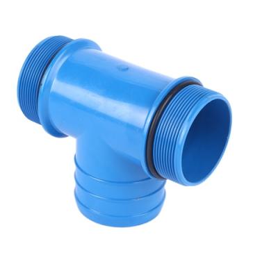 China Wholesale Sprinkler Ball Valve Drip Fittings Three Way PVC Pipe Fitting For Agricultural Irrigation 50-100mm for sale