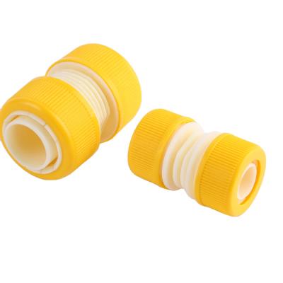 China Irrigation Agricultural Custom Stainless Steel Ball Coupling Garden Hose Yellow Plastic 3/4 Quick Connector for sale