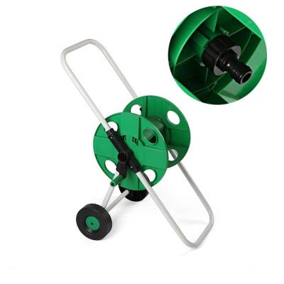 China PP Hose Reel Anti Abrasion Portable Hose Reel Hose Storage Cart Hose Exclusion Coil Tool Holder Gardening Plastic+Metal for sale