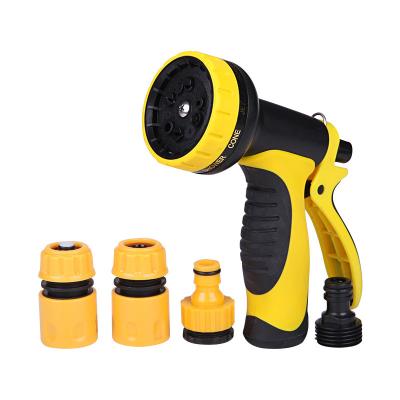 China Variable Flow Controls Garden Water Jet Gun SET 10 Function Garden Water Jet Nozzle With Different Connectors In One Set for sale