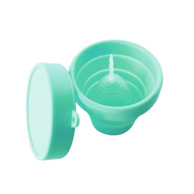 China Period Cup Retractable Collapsible Silicone Cup for Travel Silicon Folding Cup for sale