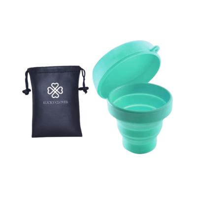 China Environmentally Friendly Collapsible Period Cup Silicone Reusable Menstrual Cup Portable Folding Camping Cup for sale