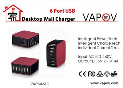 Chine Station de charge d'usb de port du bureau 6 pour le joueur mobile de jeu de GPS de comprimé à vendre