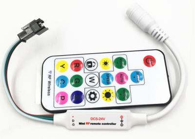 China Mini Size Rgb Led Pixel Controller DC5V-24V RF Remote Control For Dream Color for sale